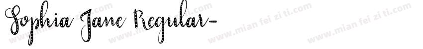 Sophia Jane Regular字体转换